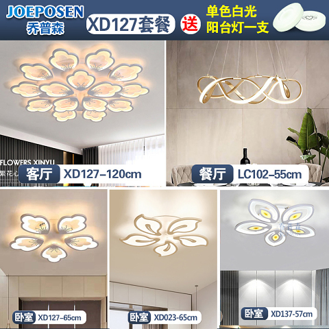  铁艺 亚克力 客厅 现代简约 灯具套餐 XD127套餐