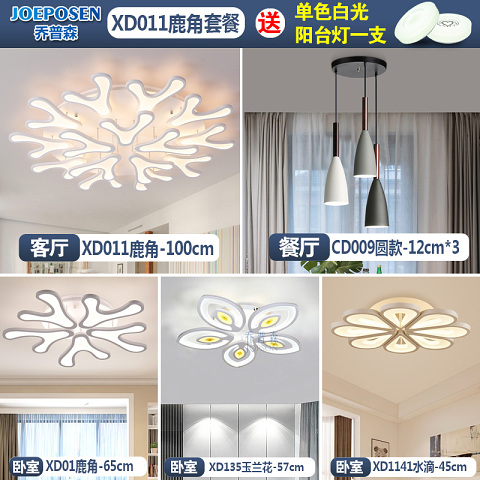  铁艺 亚克力 客厅 现代简约 灯具套餐 XD011鹿角套餐