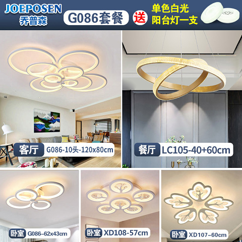  铁艺 亚克力 客厅 现代简约 灯具套餐 G086套餐