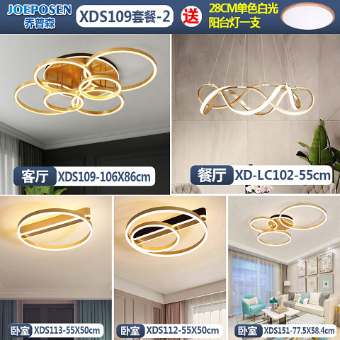  亚克力 塑料 客厅 现代简约 灯具套餐 XDS109三房两厅套餐2