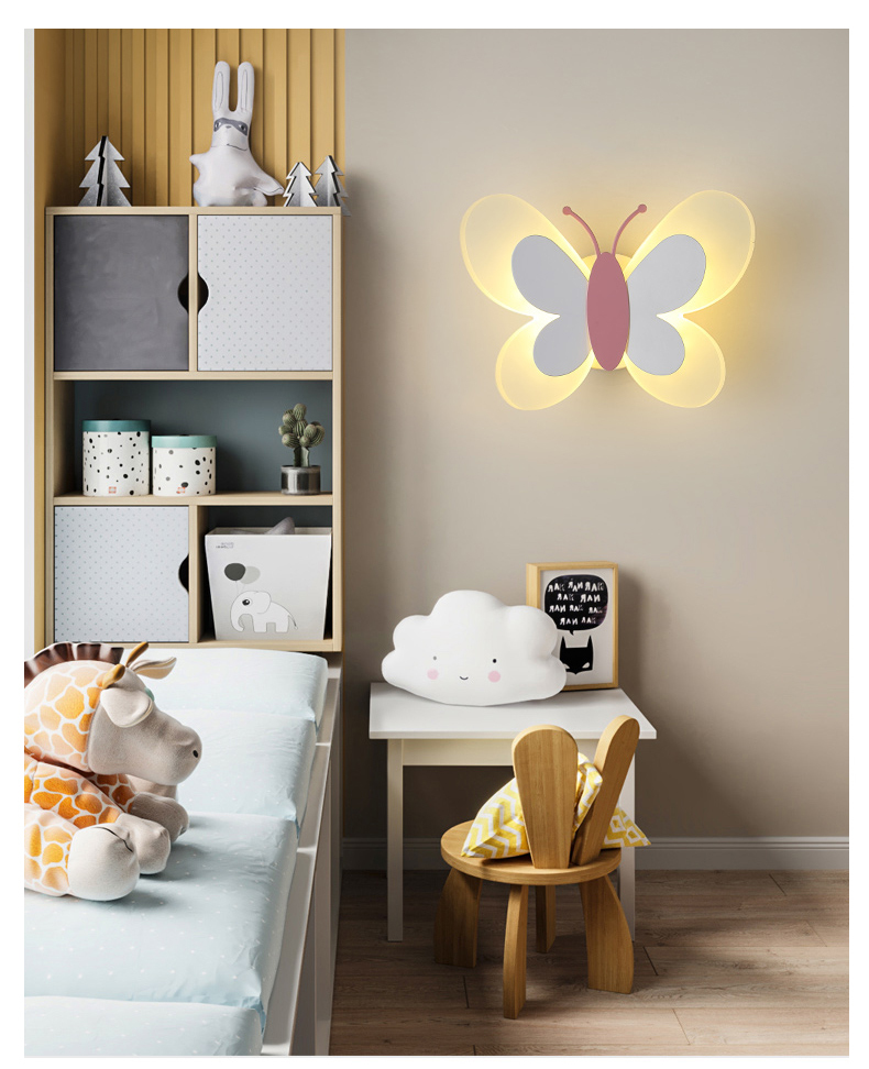 儿童房壁灯儿童灯蝴蝶壁灯